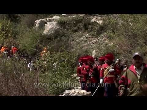Religious procession from Gangotri