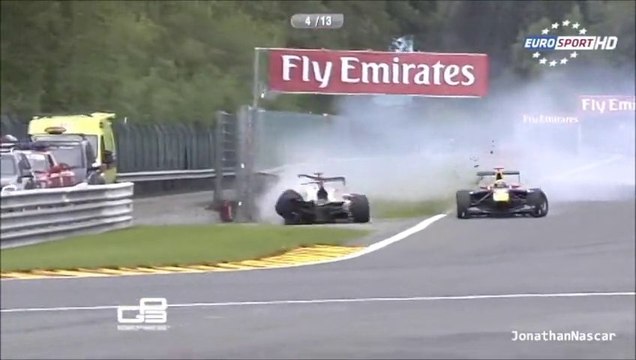 Big Crash Harvey, Sainz Jr Spa-Francorchamps 2013 GP3 Series
