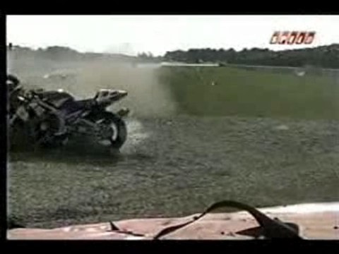 Grosse gamelle en moto gp