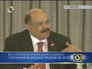 Merentes: el PIB podría cerrar el año 2013 con un crecimiento superior a 3%