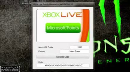 Xbox Live Points Code Generator [FREE Download] August - September 2013 Update