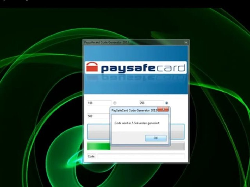 Paysafecard Code generator NEW Free Download 2013
