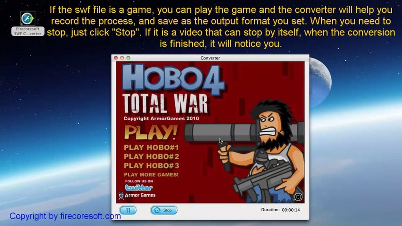 How to convert swf file to quicktime mov on mac