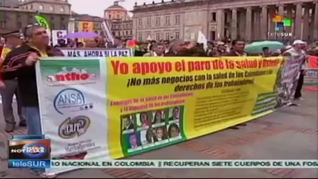 Estudiantes universitarios se unen al paro nacional en Colombia