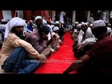 Muslims clustered for Iftar at the world famous Dargah of Hazrat Nizamuddin