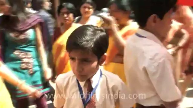Mahavir jayanti-School children in the procession-13