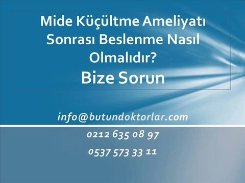 Mide Küçültme Ameliyatı Yapan Doktorlar