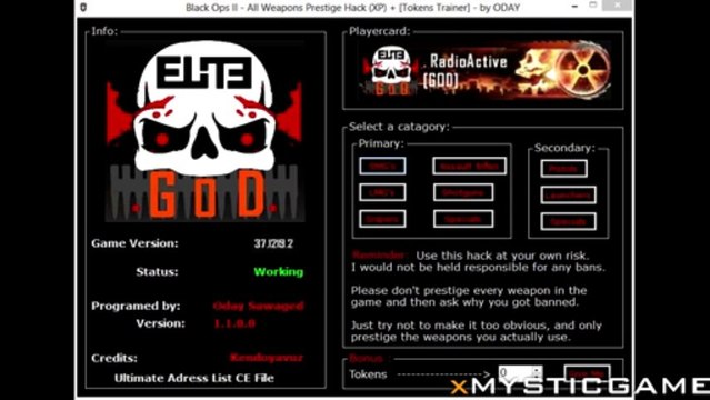 Black Ops 2 All Weapons Prestige Hack MAX XP BRAND NEW August 2013