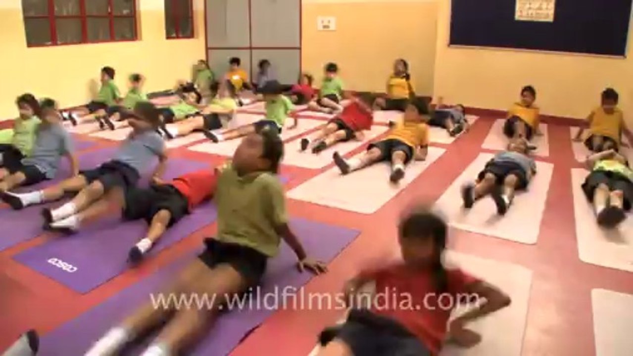 Yoga meditation class in India-shri ram school-1