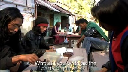 Tibetans discussing about party