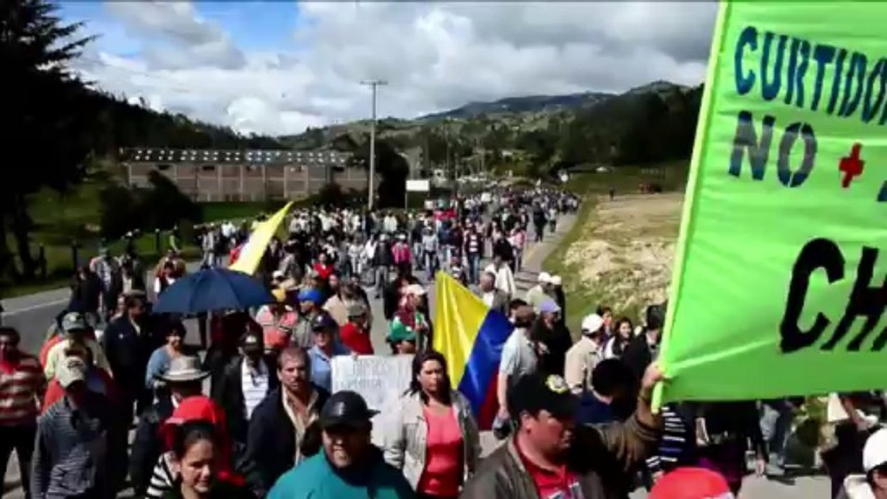 Protesta campesina en Colombia