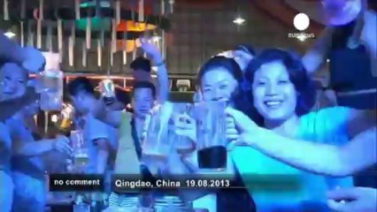 Cheers in China as beer flows - no comment