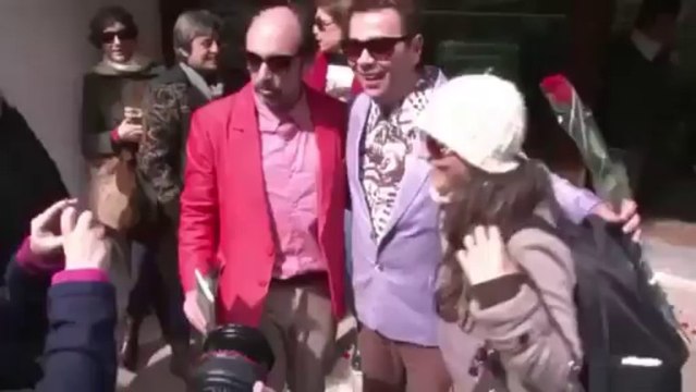 Rodrigo y Sergio son los primeros homosexuales en contraer matrimonio en Uruguay