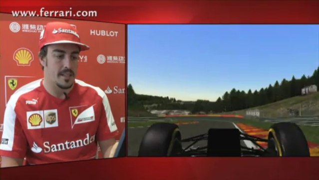 Autosital - Tour de piste virtuel du circuit de F1 de Spa-Francorchamps avec Fernando Alonso