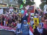 Berlin'de Mısır ve Suriye protestosu