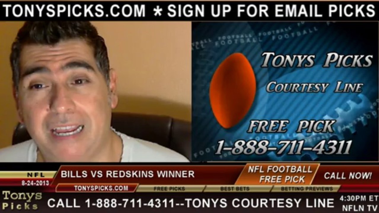 Washington Redskins vs. Buffalo Bills Pick Prediction NFL Pro Football Odds Preview 8-24-2013