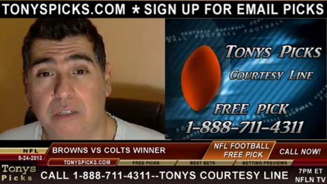 Indianapolis Colts vs. Cleveland Browns Pick Prediction NFL Pro Football Odds Preview 8-24-2013