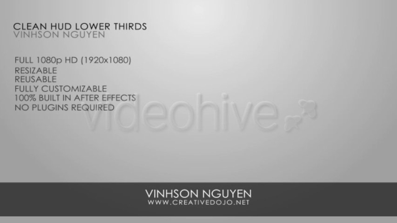 Clean HUD Lower Thirds Pack - After Effects Template