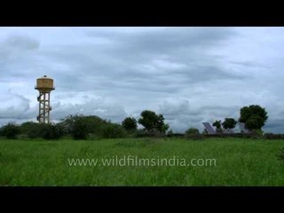 Incredible timelapse of Solar panels against green fields
