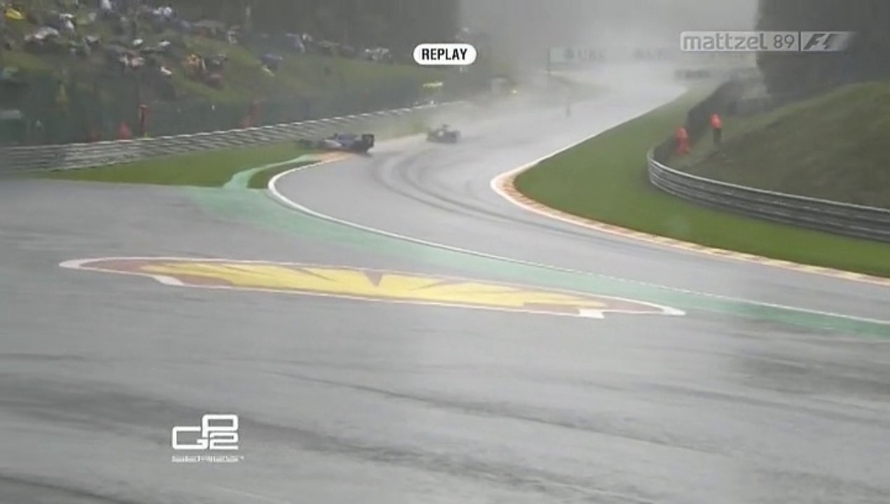 GP2 2011 Spa Francorchamps Feature Race Coletti airborne Crash