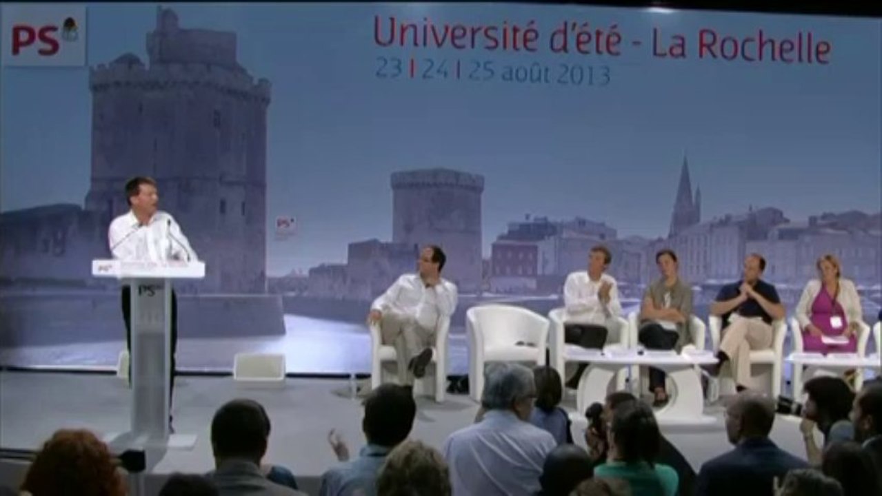 Valls devant les socialistes à la Rochelle : "Christiane Taubira est une amie"