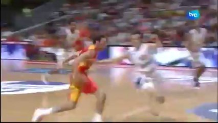 Le dunk en contre-attaque de Rudy Fernandez face à la France