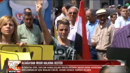 Aliağa'dan Mısır Halkına Destek