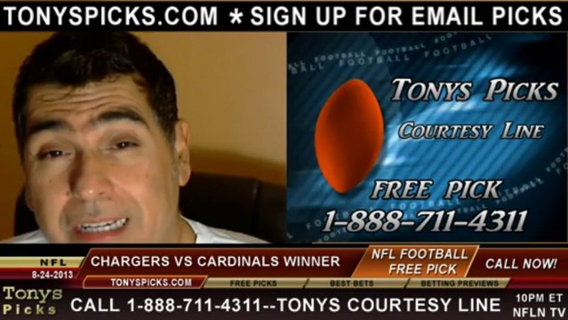 Arizona Cardinals vs. San Diego Chargers Pick Prediction NFL Pro Football Odds Preview 8-24-2013