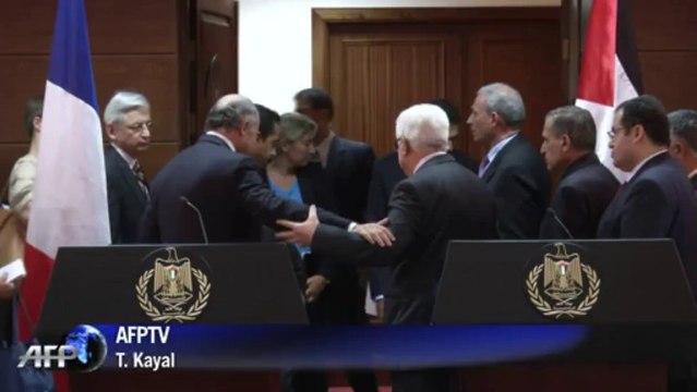 Laurent Fabius en visite dans les Territoires palestiniens