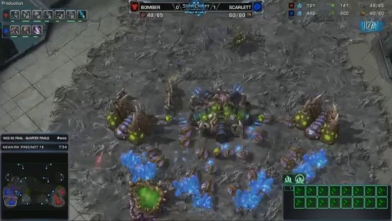 Bomber vs Scarlett - Game 2 - WCS 2013 Season 2 Finals RO8 Starcraft 2
