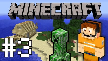 Minecraft 1.4.2 - Survival Island - DAM CREEPERS!! - part 3