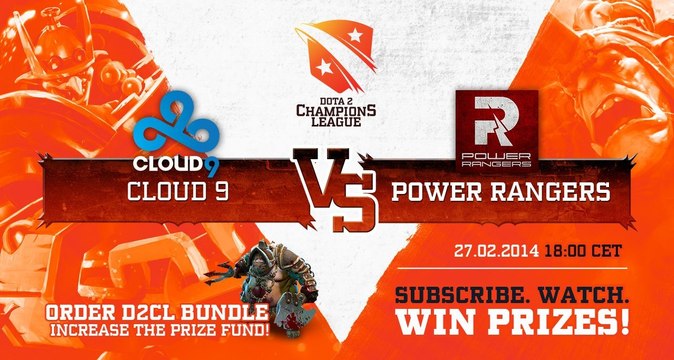 Cloud9 vs Power Rangers Game 3 Part 1- Dota 2 Champions League - Capitalist & Ayesee
