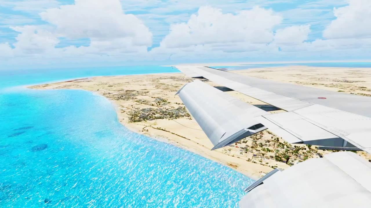 FSX Alitalia Boeing 727 Landing @ Djerba ( Wing ) ( HD )