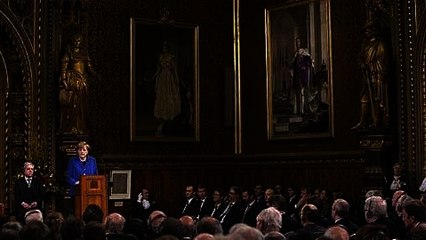 Merkel addresses both houses of Britain's parliament