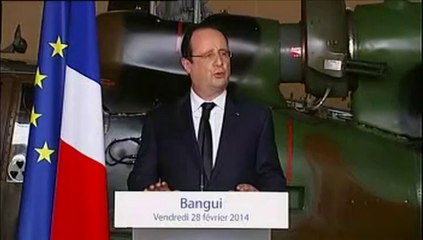 Hollande à Bangui : "Eviter la tentation d'une partition" en Centrafrique