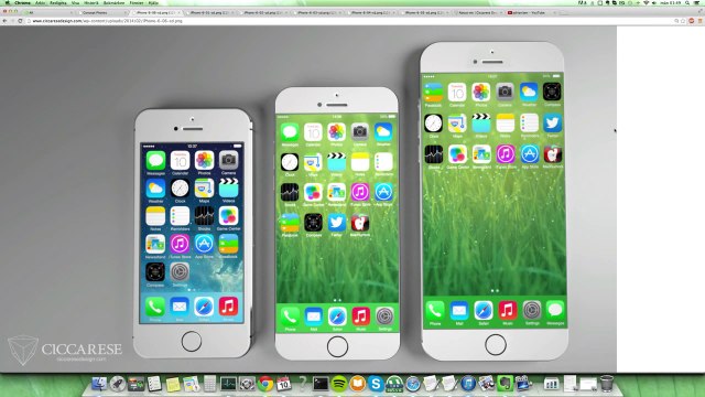 iPhone 5S 4 vs. iPhone 6 4.7 vs. iPhone 6 5.5 iOS 8 Amazing Comparison Concept 2014