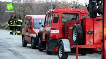 San Leo grande distacco di roccia, monitoraggio continuo