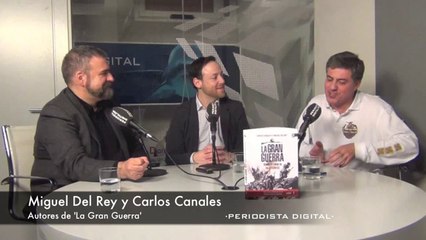 Miguel del Rey y Carlos Canales, autores de 'La Gran Guerra'. 27-2-2014