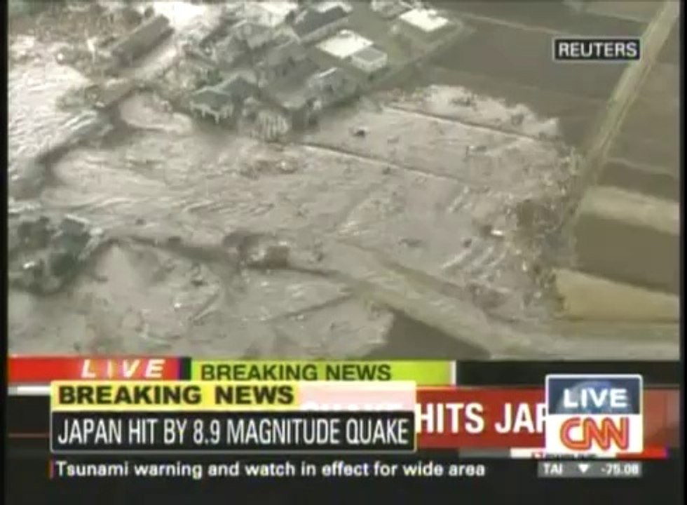Tsunami hits Japan after magnitude 8.9 quake(Mar-11-2011)
