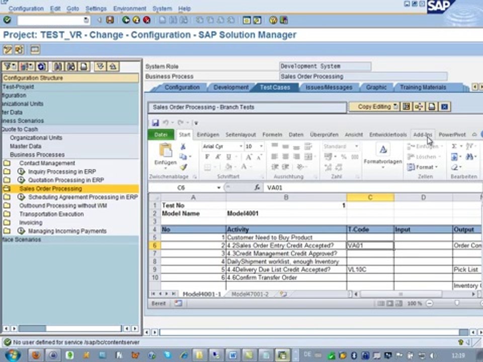 Model-based testing using process models for integration and regression testing of ERP solutions