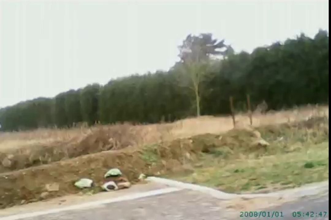 car and bike chase