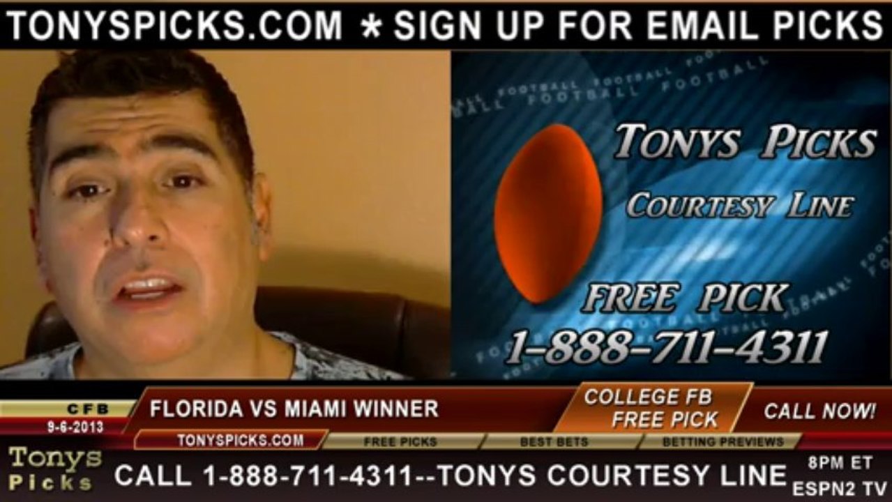 Miami Hurricanes vs. Florida Gators Pick Prediction NCAA College Football Odds Preview 9-7-2013