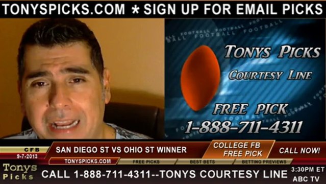 Ohio St Buckeyes vs. San Diego St Aztecs Pick Prediction NCAA College Football Odds Preview 9-7-2013