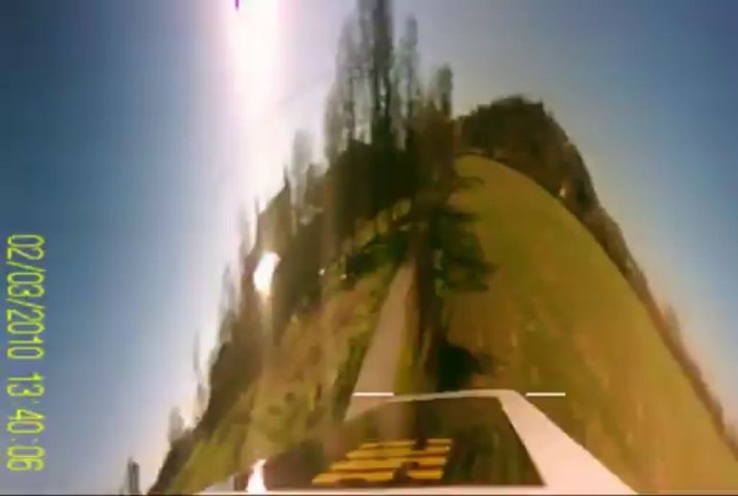 Panorama vu depuis le rotor d'un Hélicoptère.