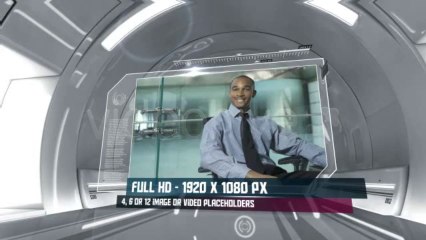 Spaceship 3d tunnel slideshow - After Effects Template