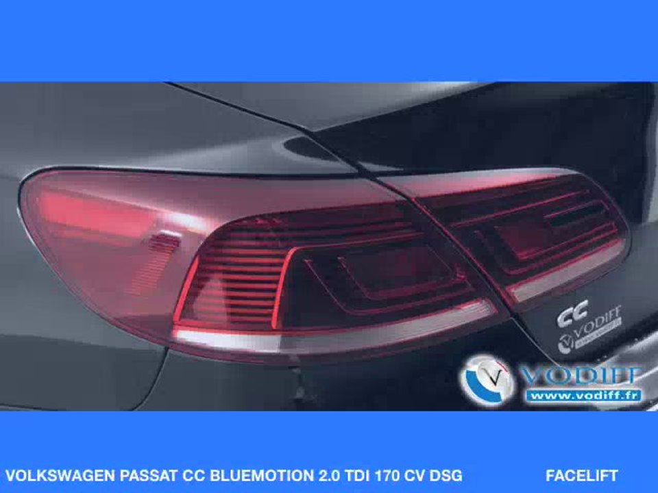 VODIFF : VOLKSWAGEN OCCASION ALSACE : VOLKSWAGEN PASSAT CC BLUEMOTION 2.0 TDI 170 CV DSG FACELIFT (5places)