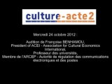 Mission culture-acte2 | audition de Françoise Benhamou [audio]