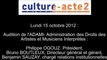 Mission culture-acte2 | audition de l'ADAMI - Administration des Droits des Artistes et Musiciens In