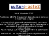 Mission culture-acte2 | audition du GESTE - Groupement des éditeurs de contenus et de services en l