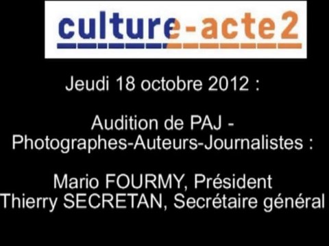 Mission culture-acte2 | audition de PAJ - Photographes-Auteurs-Journalistes- [audio]